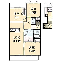 グランマスト下松SUN棟 3LDKの間取図画像