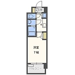 メインステージ大阪福島 1Kの間取図画像