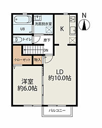 エクセルみらいA 1LDKの間取図画像