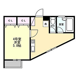 シャルム戸塚 1Kの間取図画像