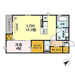 vivo68 1LDKの間取図画像