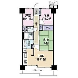 マンハイムクレール石切 3LDKの間取図画像