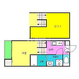 S-FLAT 1Kの間取図画像