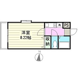 IKI本館ビル 1Kの間取図画像
