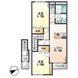 ドルチェ 2LDKの間取図画像