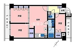鶴ヶ峰ダイヤモンドマンション 3LDKの間取図画像