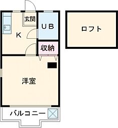 セレソローサA 1Kの間取図画像
