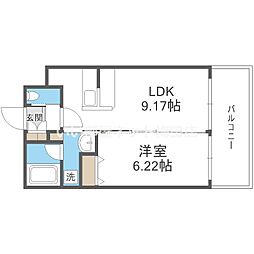 プレジオ海老江 1LDKの間取図画像