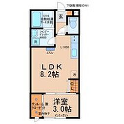 レジデンスパルファン 1LDKの間取図画像