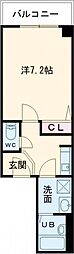 ロジュマン泉佐野 1Kの間取図画像