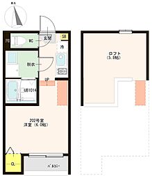 ハーモニーテラス深草飯食町 ワンルームの間取図画像