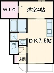 ソフィアコート 1DKの間取図画像