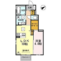 D-roomひまわり 1LDKの間取図画像