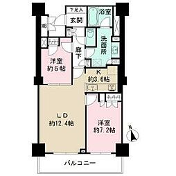 グランスイート千種タワー 2LDKの間取図画像