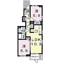 間取図画像 2LDK