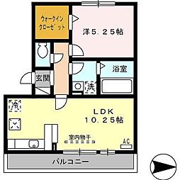 桜サライ 1LDKの間取図画像