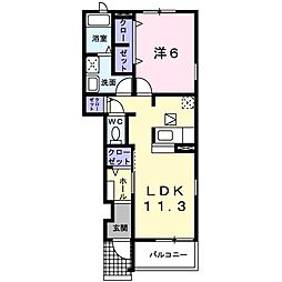 ブリッサ 1LDKの間取図画像