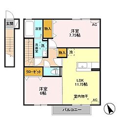 間取図画像 2LDK