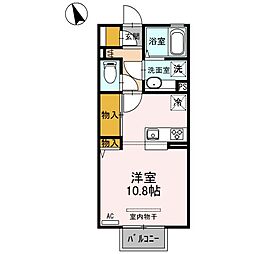 アヴニール　Ｂ 2階ワンルームの間取り