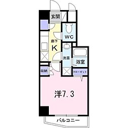 フォレストMORI 1Kの間取図画像