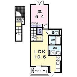 フレグランスエイト 1LDKの間取図画像