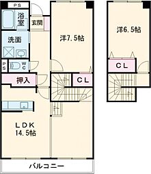 プランソレイユ 2LDKの間取図画像