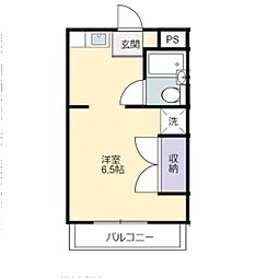 メゾン谷沢1 ワンルームの間取図画像