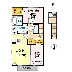 レーテ 2LDKの間取図画像