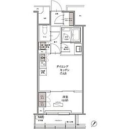 SKナインティ門前仲町 12階1DKの間取り