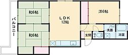 緑光苑マンション 3LDKの間取図画像