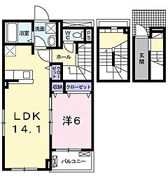 サンベリー 1LDKの間取図画像