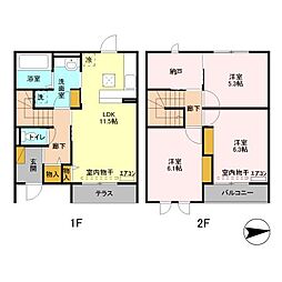 エスペランサII 1階3LDKの間取り
