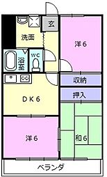 メゾンレオ 3DKの間取図画像