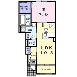 メゾン・ド・シャルール1 1LDKの間取図画像