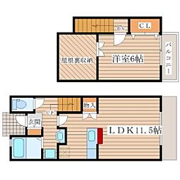 エクステージＹＡＭＡＴＯII番館 1階1LDKの間取り