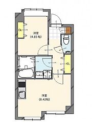 エンクレストけやき通り 1LDKの間取図画像