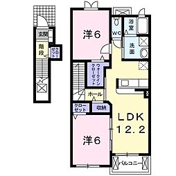 グレイスレジデンスK1 2LDKの間取図画像