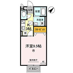 JR草津線 三雲駅 バス12分 はーとバス　里北脇　停留所下車 徒歩6分の賃貸アパート 1階1Kの間取り