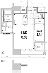 エンクレスト博多GATE 1LDKの間取図画像