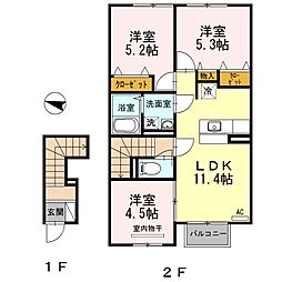 エスペランサ 3LDKの間取図画像
