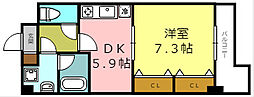 シオン 1DKの間取図画像