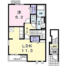 ペランギコート1 1LDKの間取図画像