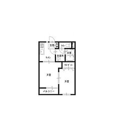 ハイツ優Ｂ 1階2Kの間取り