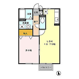 ＳＨＡＲＥＳ・ｋ（シェアズケイ） 2階1LDKの間取り