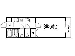 メゾンクレア 1Kの間取図画像