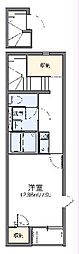 レオネクストオリーブ 2階1Kの間取り