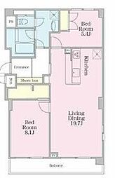 グラマシー恵比寿 504 5階1SLDKの間取り