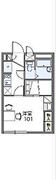 レオパレスグリーン2 1Kの間取図画像