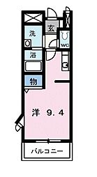 名鉄名古屋本線 一ツ木駅 徒歩20分の賃貸アパート 1階ワンルームの間取り