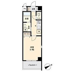 willDo四日市鵜の森 5階1Kの間取り